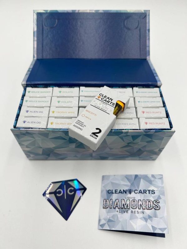 Clean carts 2g liquid diamonds + live resin  bulk offer